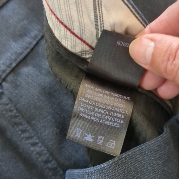 Kenneth Cole Reaction Pants Blue Chino Straight-Leg 34 Corpcore Formal Like New - Picture 10 of 10